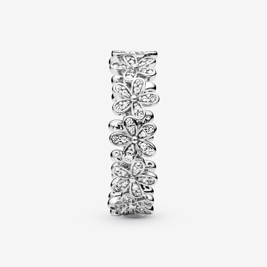 Bande Pandora Dazzling Daisy Meadow with Clear CZ Argent | 6078-LEBTX