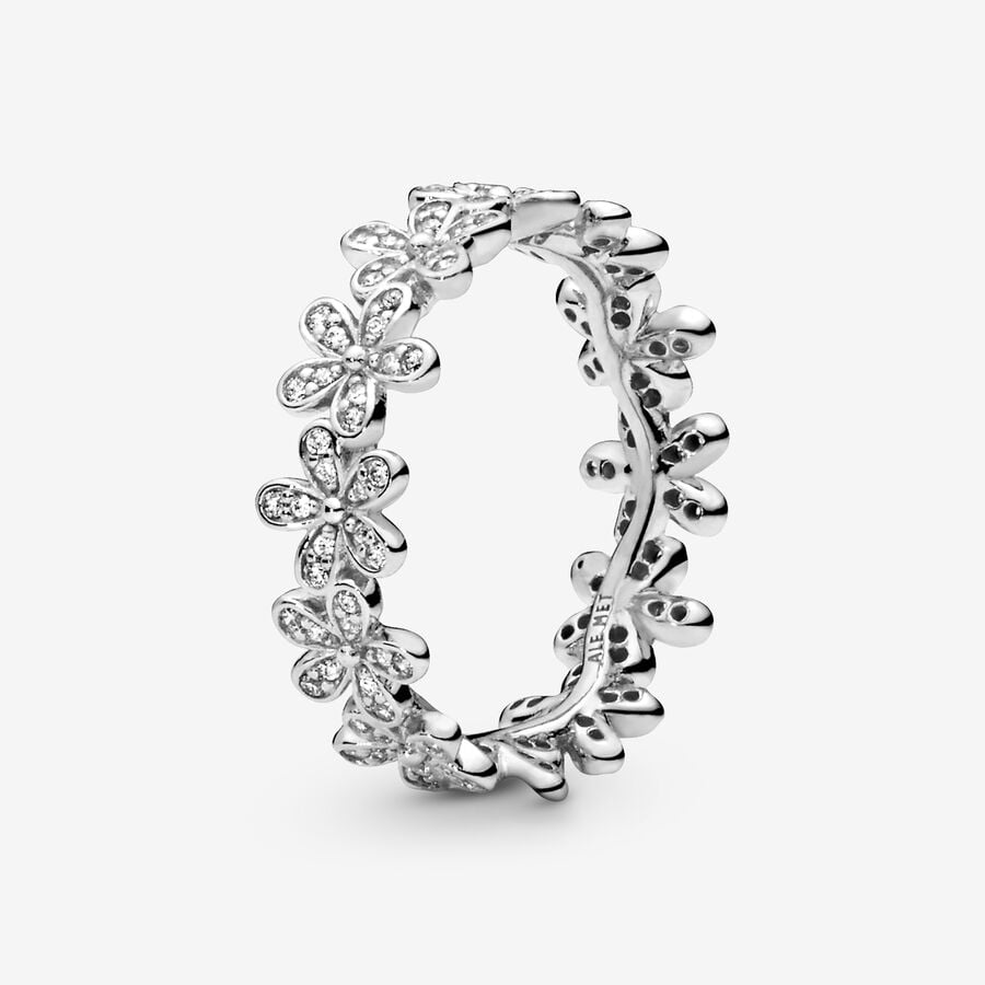 Bande Pandora Dazzling Daisy Meadow with Clear CZ Argent | 6078-LEBTX