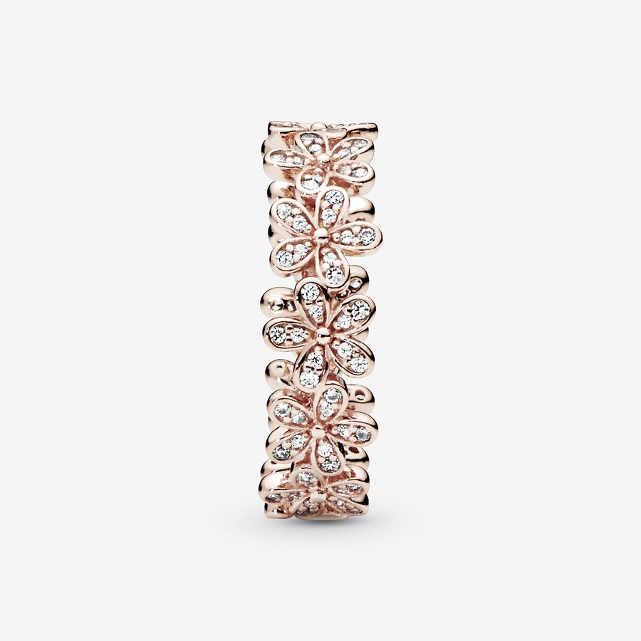 Bande Pandora Dazzling Daisy in & Clear CZ Rose Doré | 0362-GWPZU