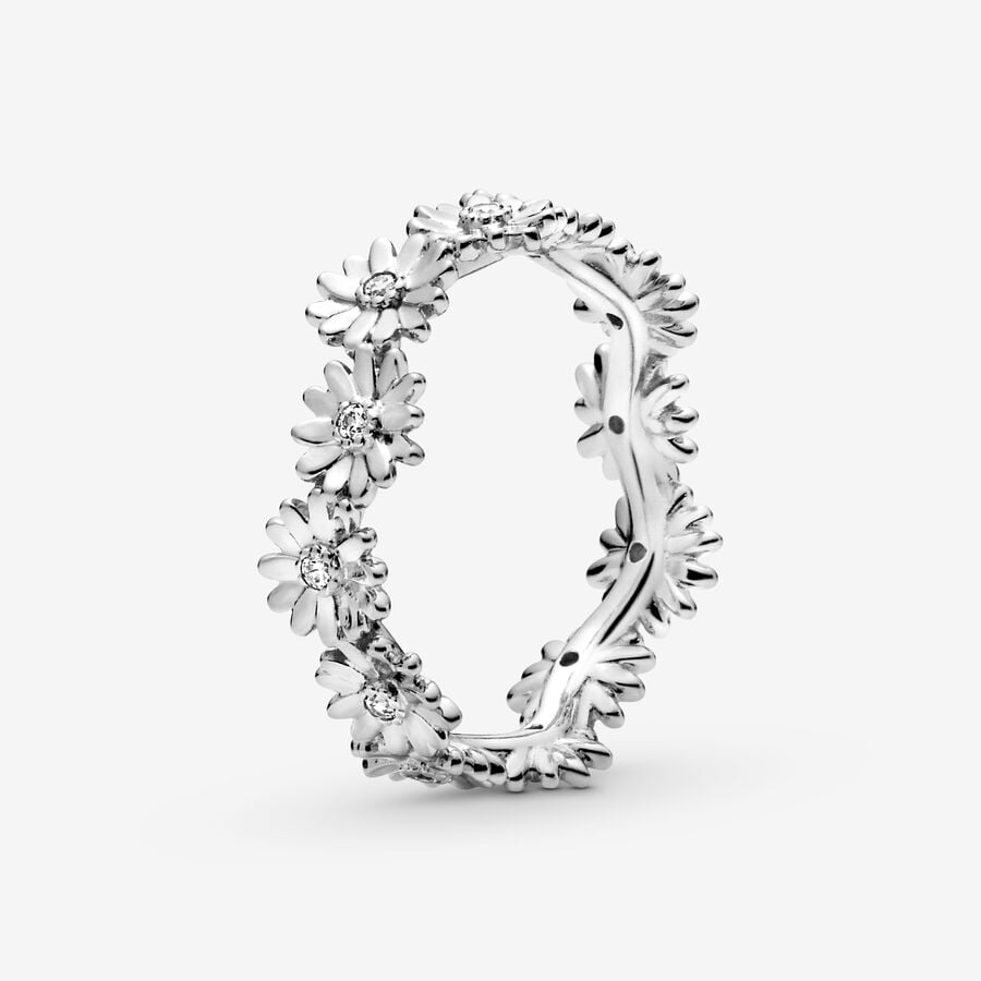 Bande Pandora Sparkling Daisy Flower Crown Argent | 8467-JCUSK