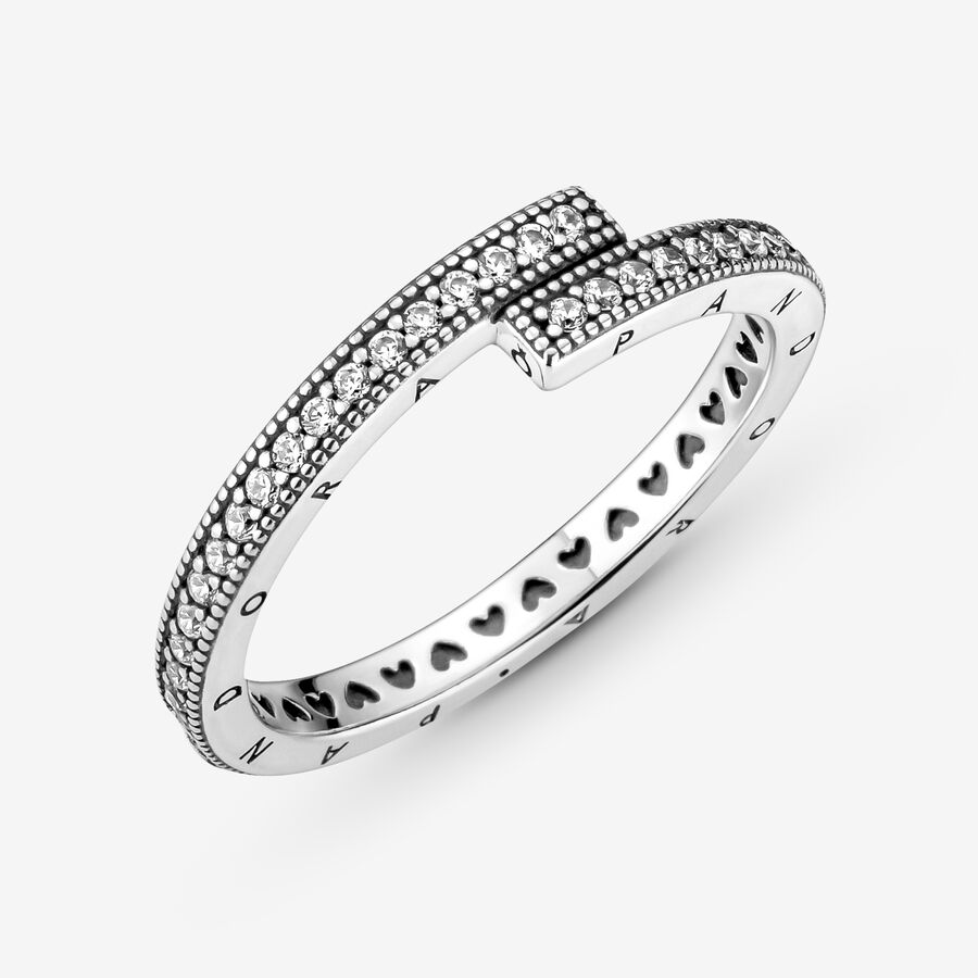 Bande Pandora Sparkling Overlapping Argent | 7654-NBPZL