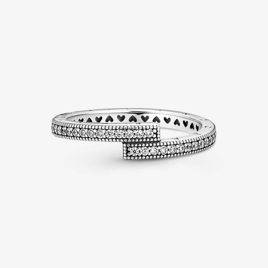 Bande Pandora Sparkling Overlapping Argent | 7654-NBPZL