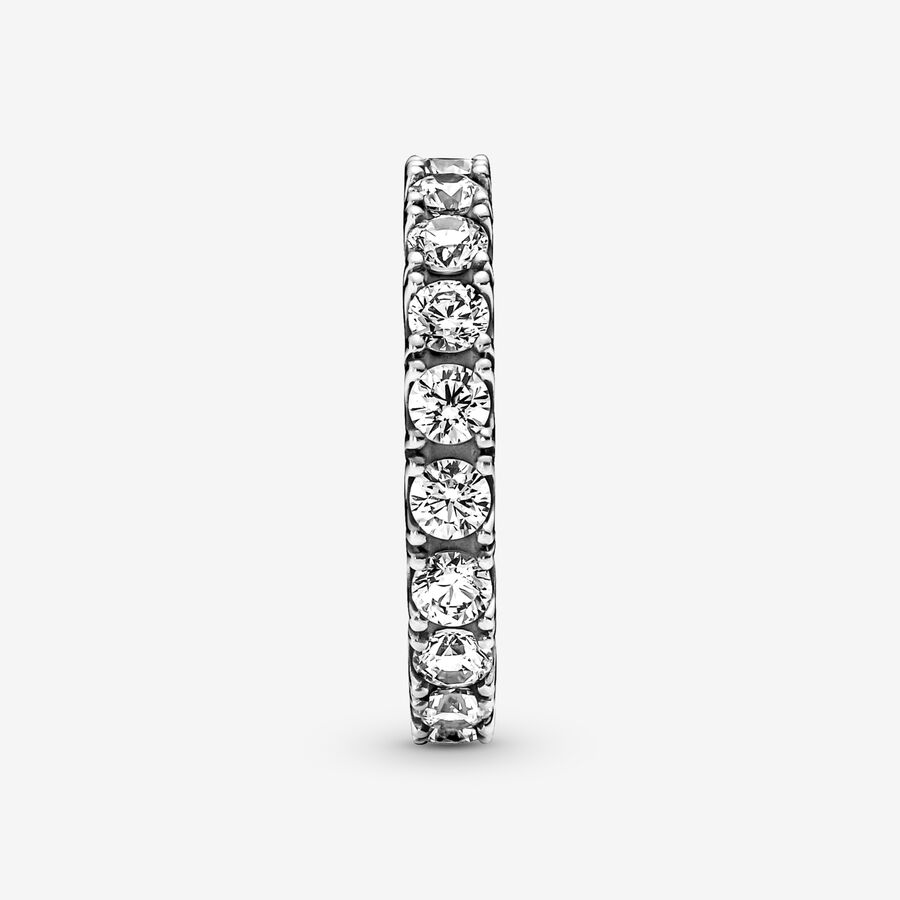 Bande Pandora Sparkling Row Eternity Argent | 5429-RLBCG