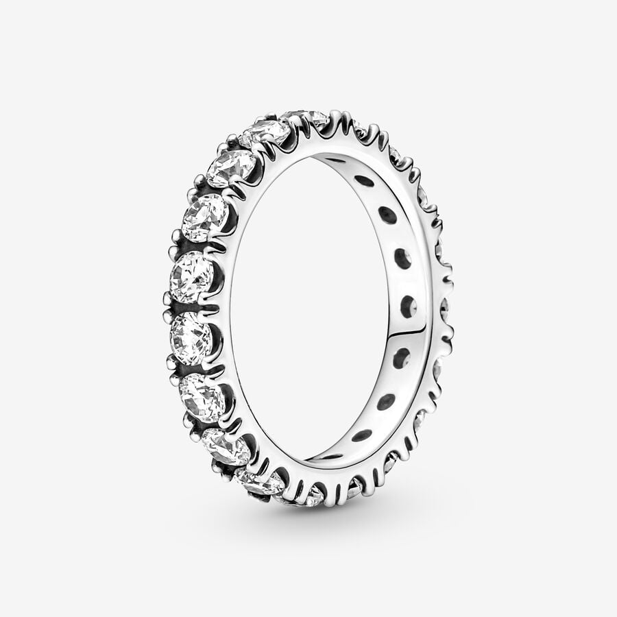 Bande Pandora Sparkling Row Eternity Argent | 5429-RLBCG