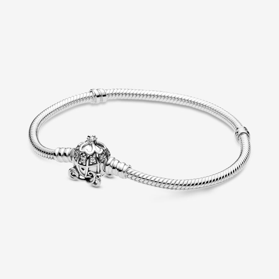 Charmes Pandora Disney Cinderella Pumpkin Coach Clasp Moments Argent | 6042-KEIAH