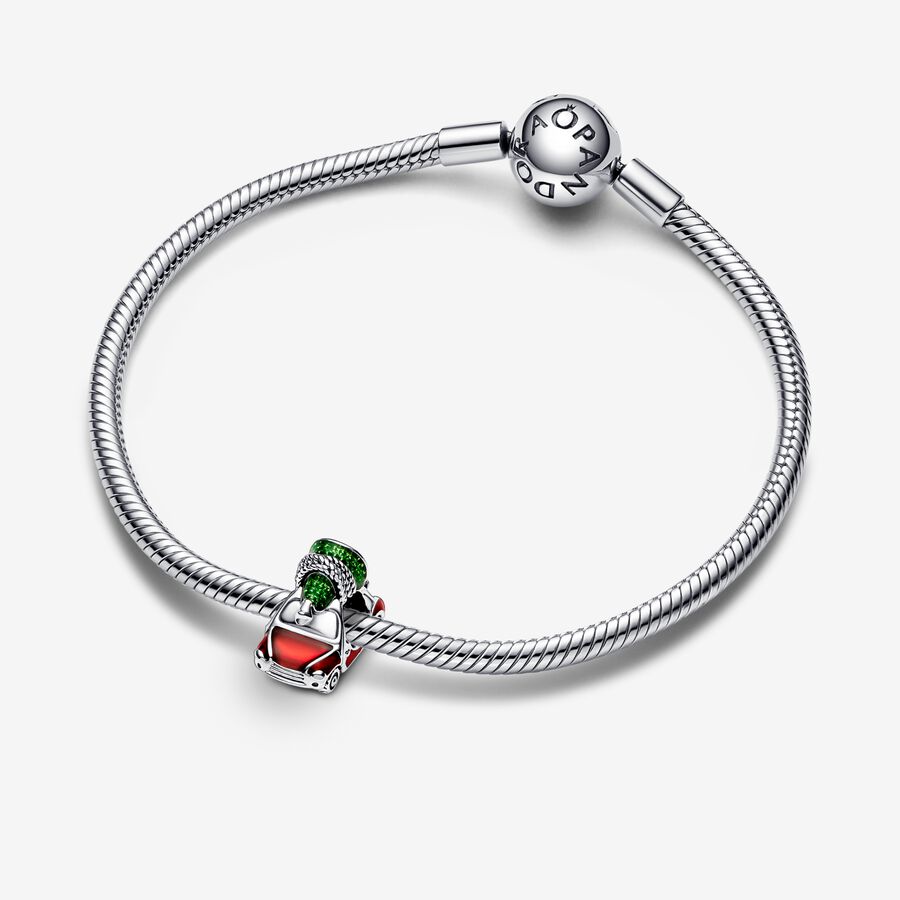 Charmes Pandora Festive Car & Christmas Tree Argent | 1832-JKRSP