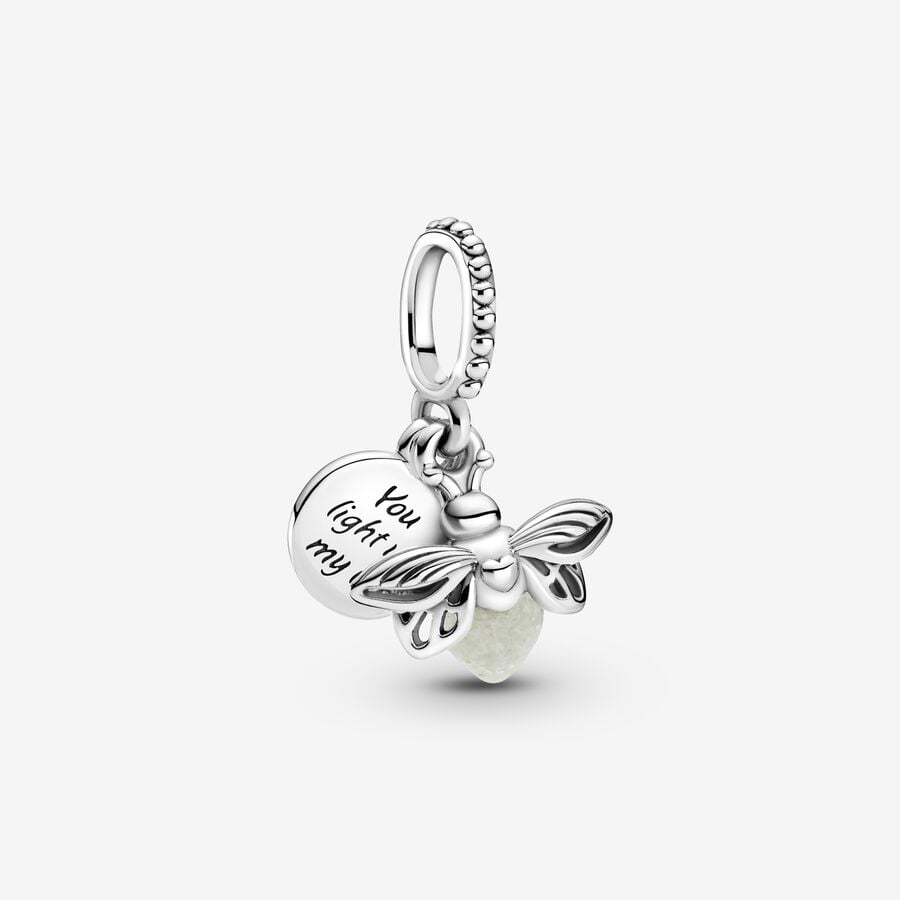 Charmes Pandora Glow-in-the-dark Firefly Argent | 3195-HCKAT