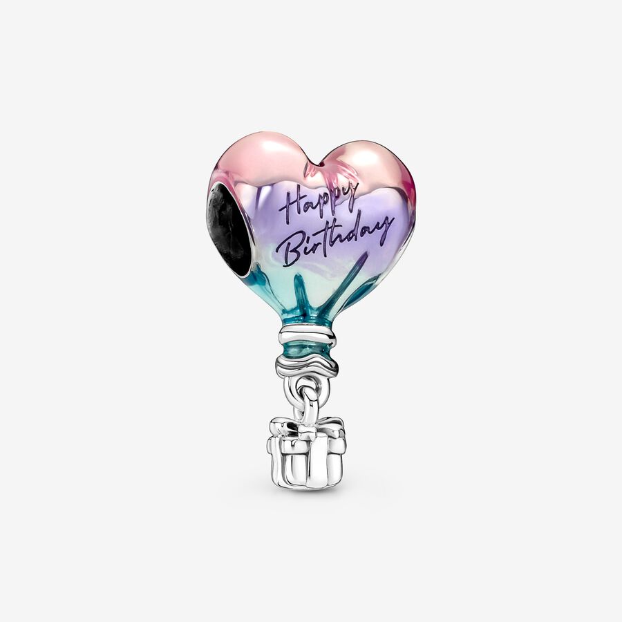 Charmes Pandora Happy Birthday Balloon T-Bar Multicolore | 0567-BGSAH