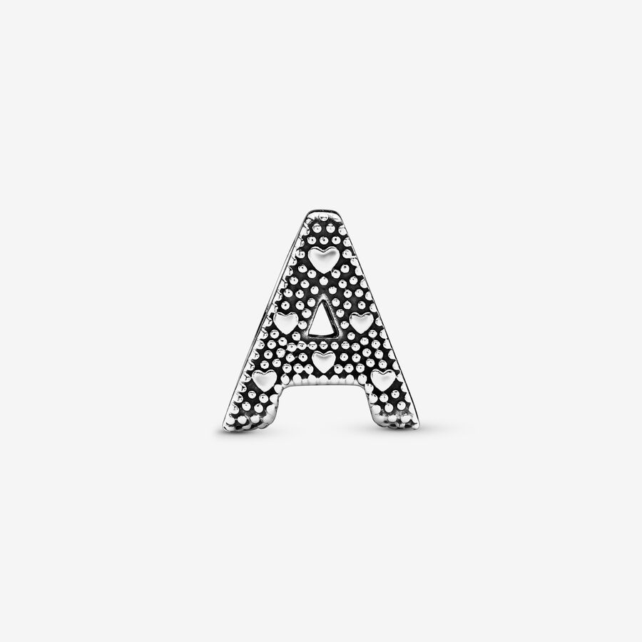 Charmes Pandora Letter A Alphabet Argent | 9437-MZKDI