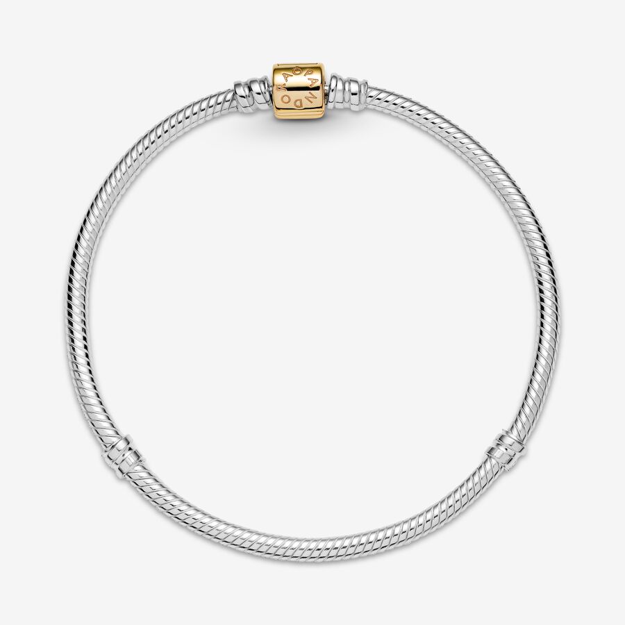 Charmes Pandora Moments Barrel Clasp Snake Two-tone | 3956-SGYBI