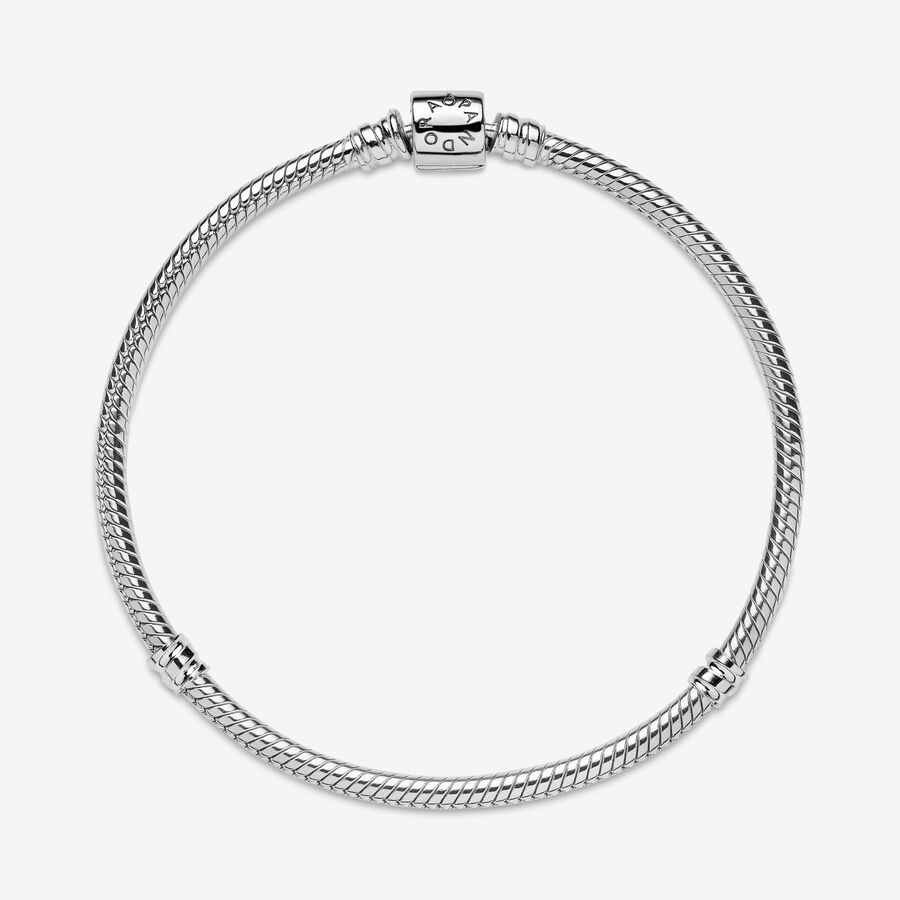 Charmes Pandora Moments Barrel Clasp Snake Argent | 6247-TSIOW