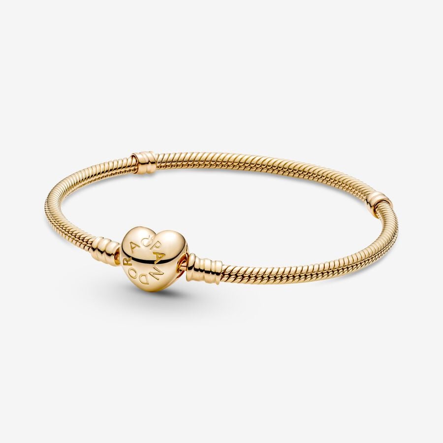 Charmes Pandora Moments Clasp Snake Doré | 7615-IRXFD