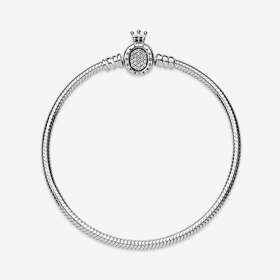 Charmes Pandora Moments Crown O Clasp Snake Argent | 2034-OPXSL