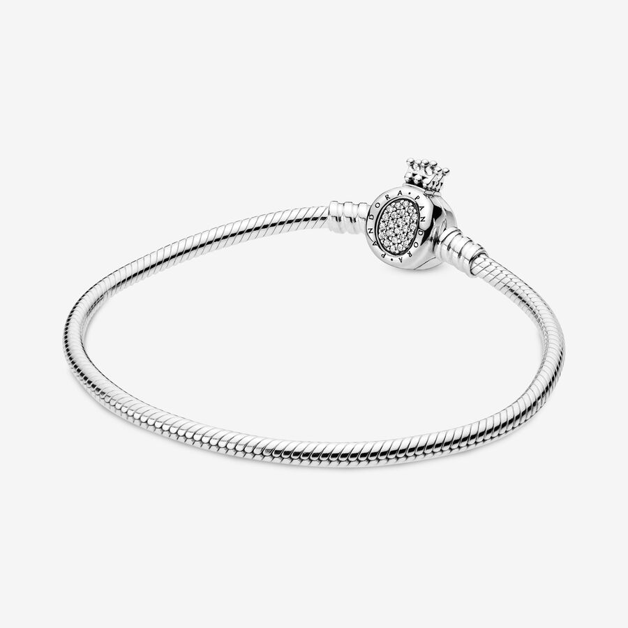 Charmes Pandora Moments Crown O Clasp Snake Argent | 2034-OPXSL