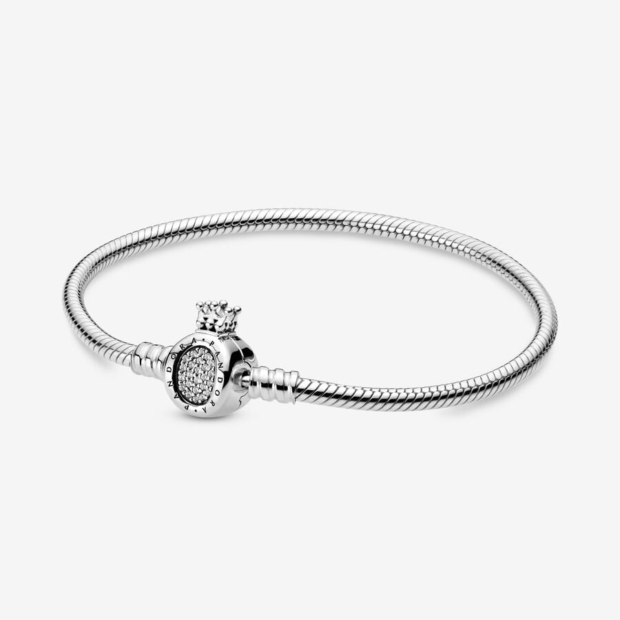 Charmes Pandora Moments Crown O Clasp Snake Argent | 2034-OPXSL