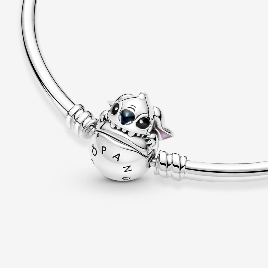 Charmes Pandora Moments Disney Stitch Biting Clasp Argent | 1637-NLRYV