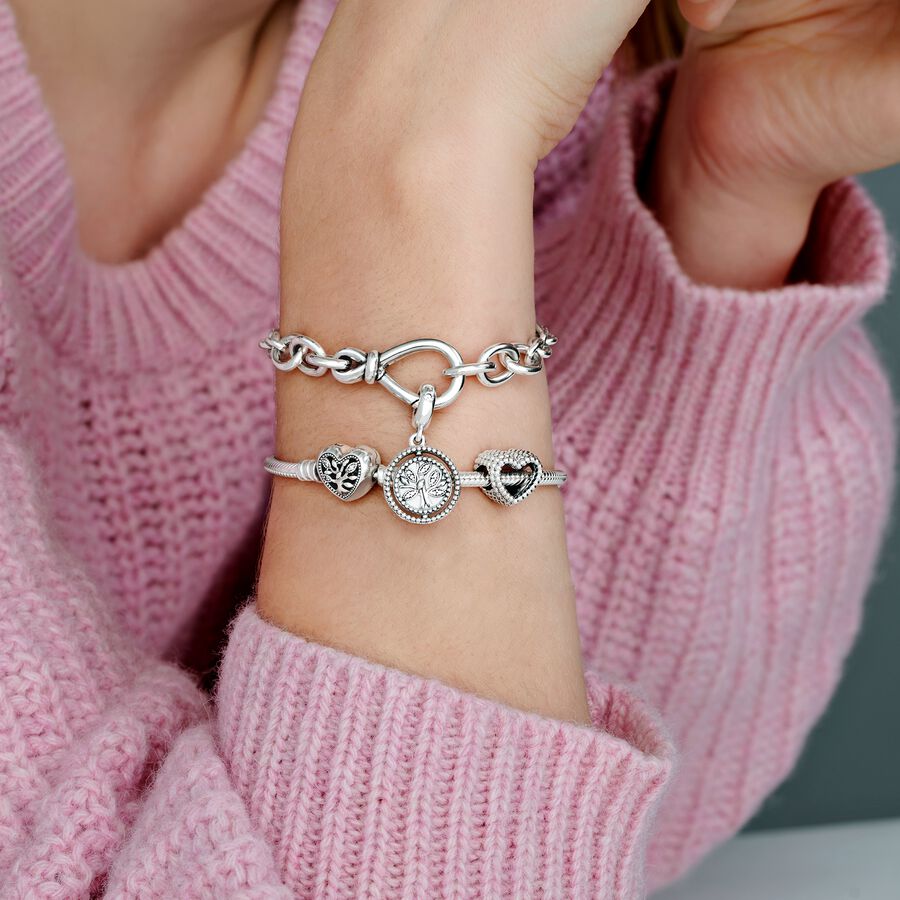 Charmes Pandora Moments Family Tree Clasp Snake Argent | 2479-CAEUO