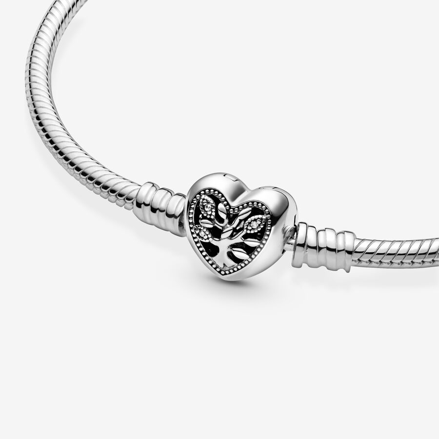 Charmes Pandora Moments Family Tree Clasp Snake Argent | 2501-IHDQM