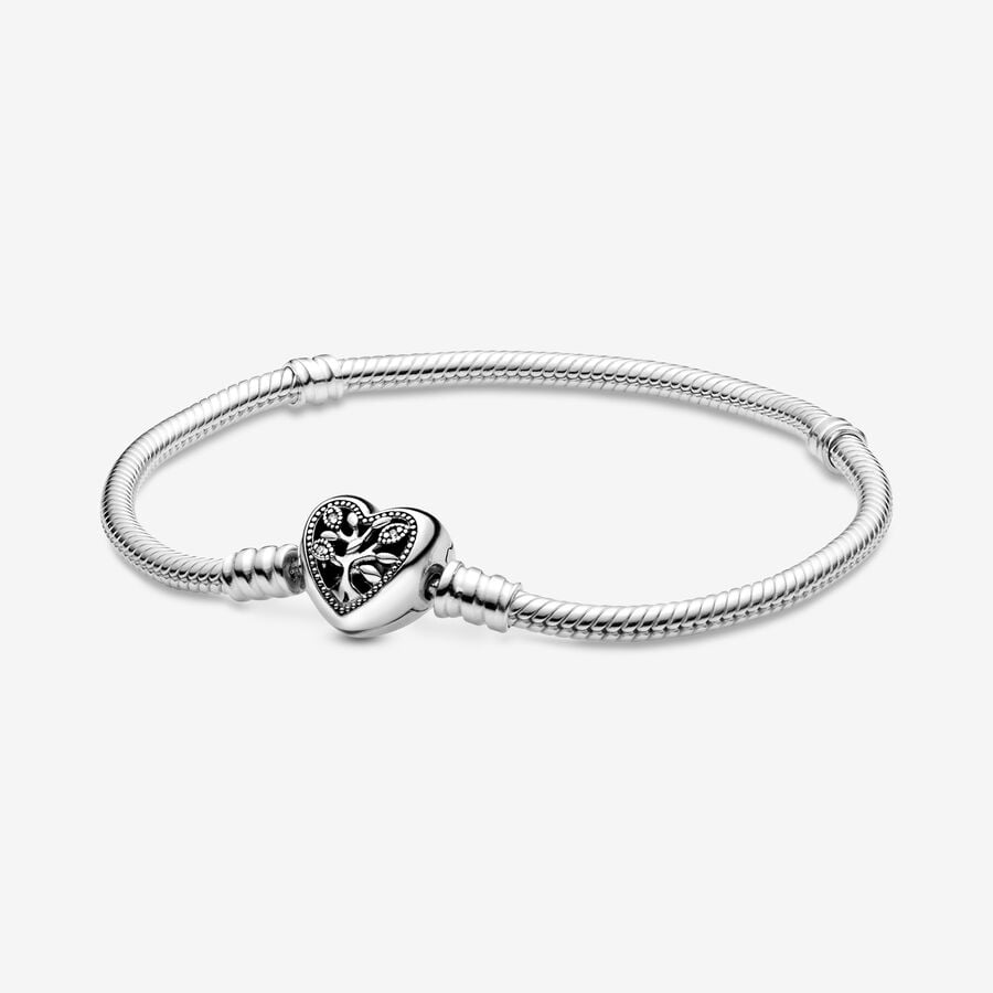 Charmes Pandora Moments Family Tree Clasp Snake Argent | 2501-IHDQM