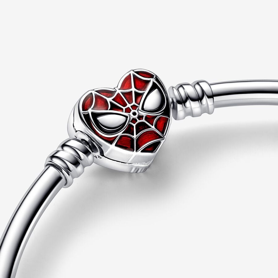 Charmes Pandora Moments Marvel Spider-Man Mask Clasp Argent | 1396-GYLWD