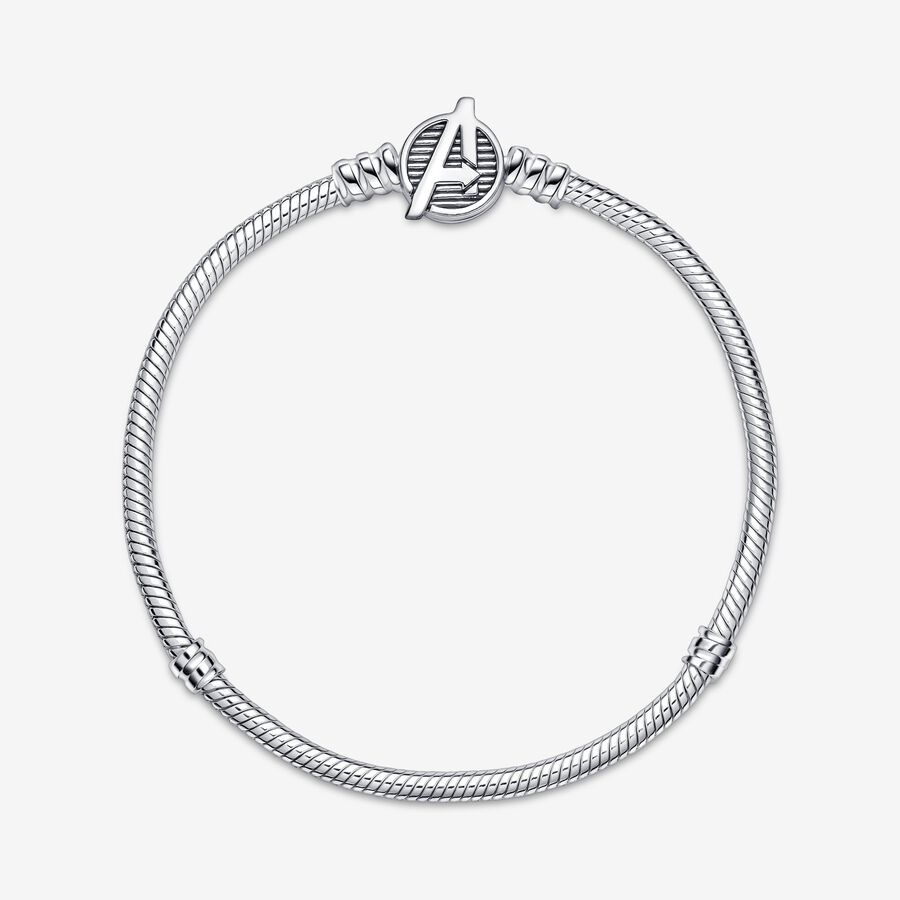 Charmes Pandora Moments Marvel The Avengers Logo Clasp Snake Argent | 1938-NEBLG