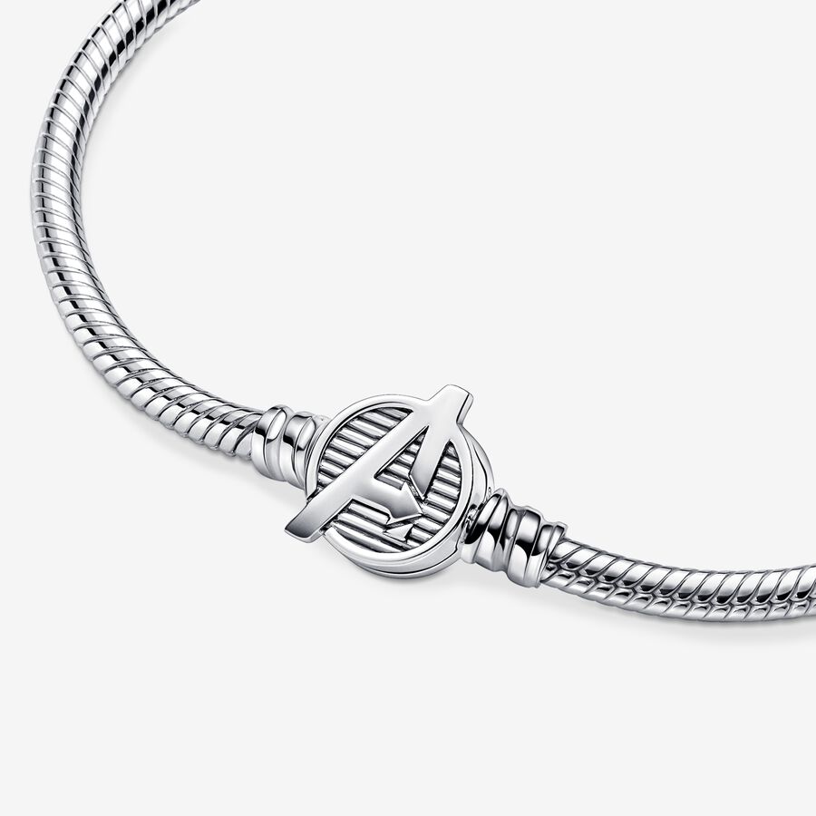 Charmes Pandora Moments Marvel The Avengers Logo Clasp Snake Argent | 1938-NEBLG