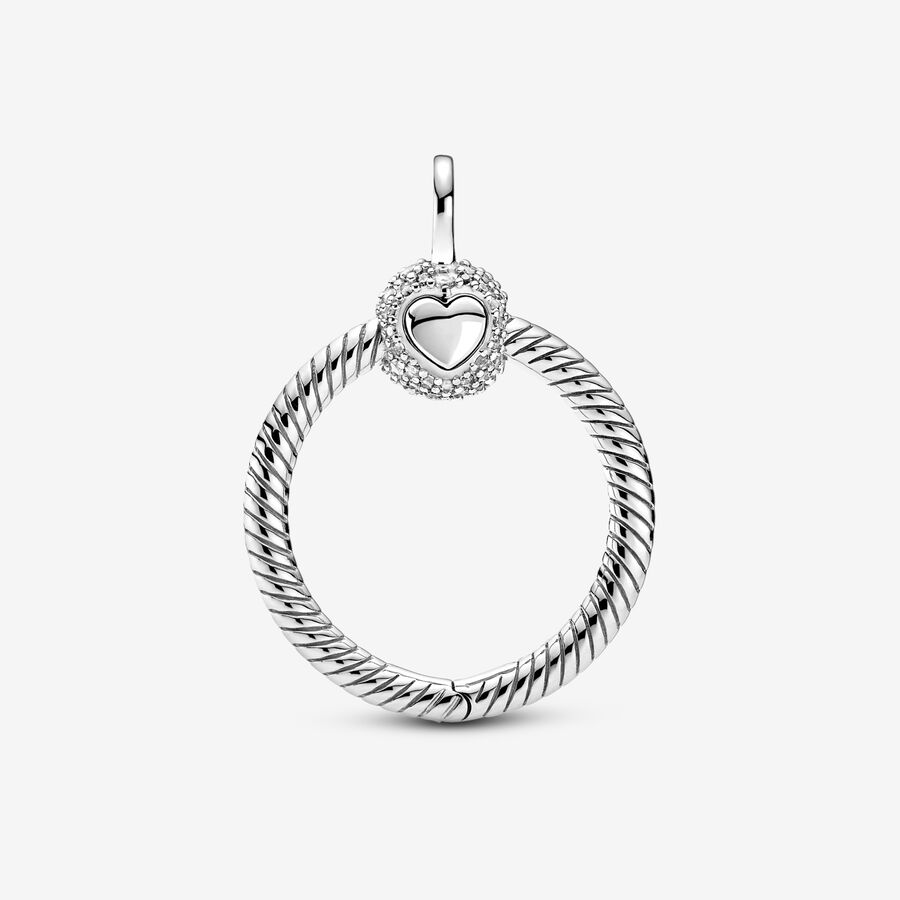 Charmes Pandora Moments Small Pave O Argent | 9738-KSNVM