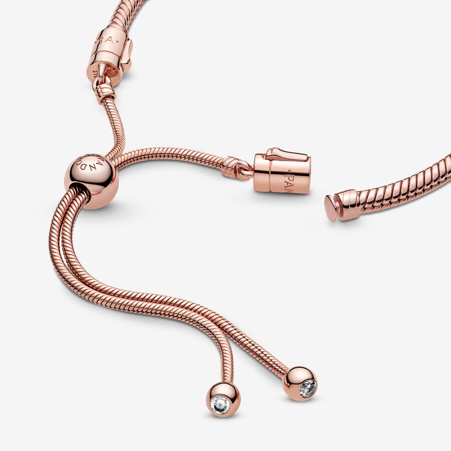 Charmes Pandora Moments Snake Slider Rose Doré | 8451-OBZPI