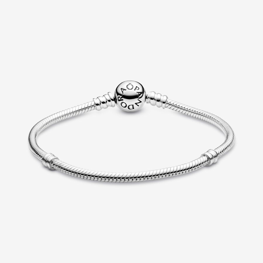 Charmes Pandora Moments Sparkling Clasp Snake Argent | 5243-OUNRZ