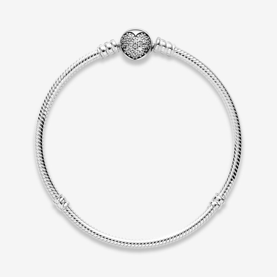 Charmes Pandora Moments Sparkling Clasp Snake Argent | 5243-OUNRZ