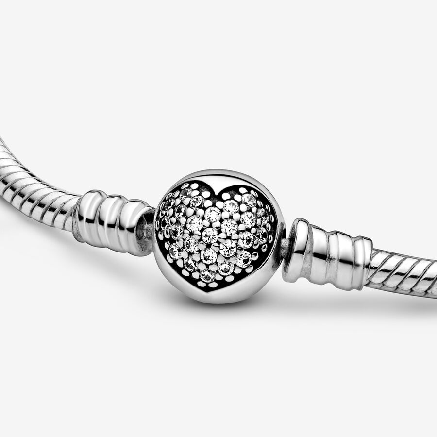 Charmes Pandora Moments Sparkling Clasp Snake Argent | 5243-OUNRZ