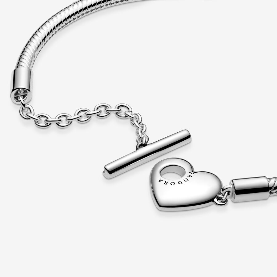 Charmes Pandora Moments T-Bar Snake Argent | 0916-IZWFL