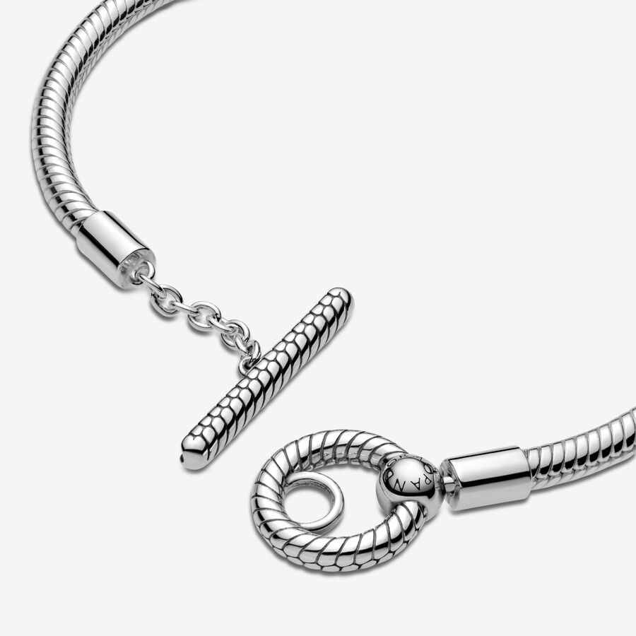 Charmes Pandora Moments T-Bar Snake Argent | 1086-TCEAF