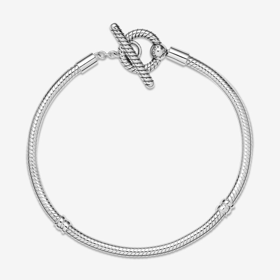 Charmes Pandora Moments T-Bar Snake Argent | 1086-TCEAF