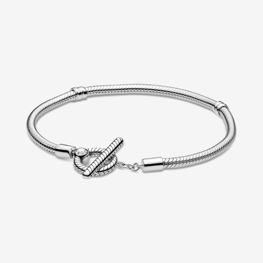 Charmes Pandora Moments T-Bar Snake Argent | 6938-KTXEQ