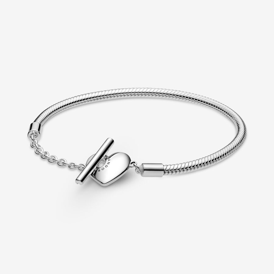 Charmes Pandora Moments T-Bar Snake Argent | 7135-RHJFP