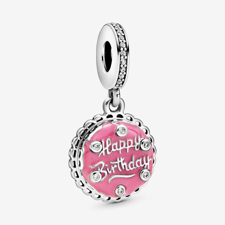 Charmes Pandora Pink Birthday Cake Argent | 7143-QNJSX