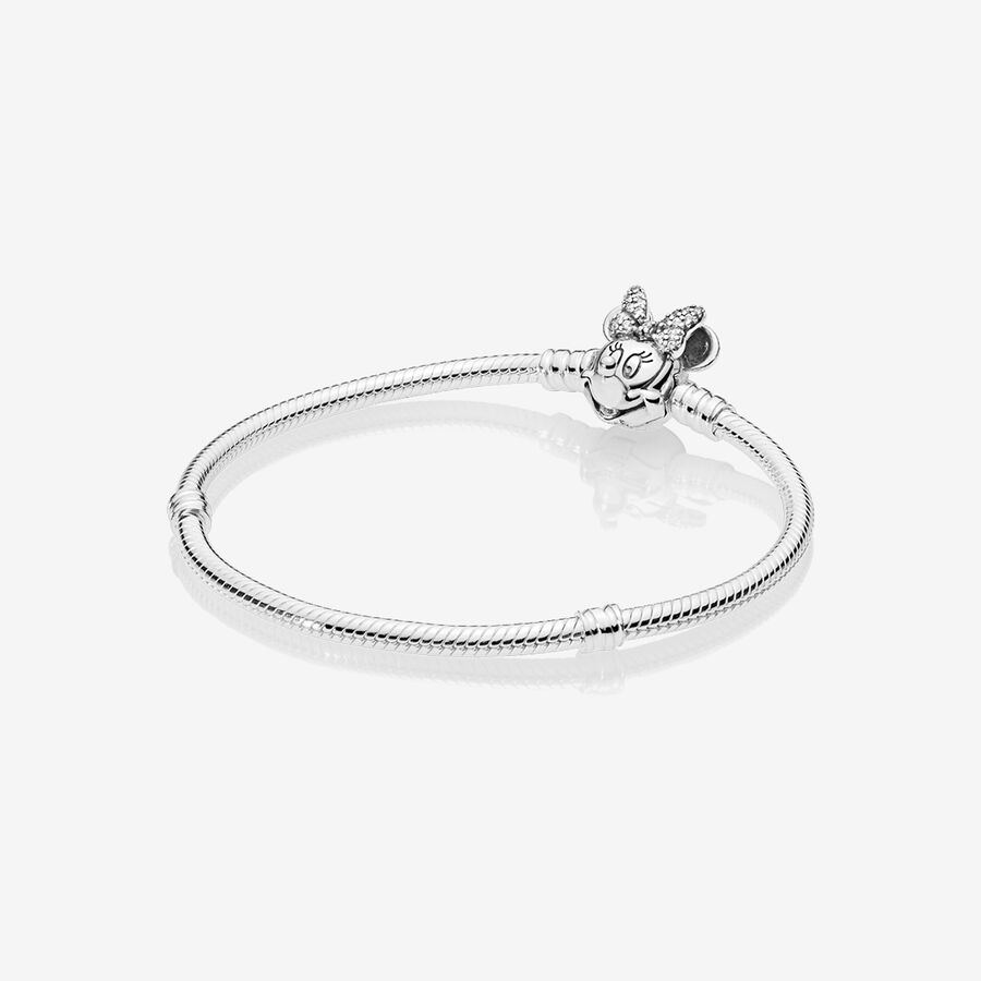 Charmes Pandora Shimmering Minnie Portrait Argent | 2085-DSHFV