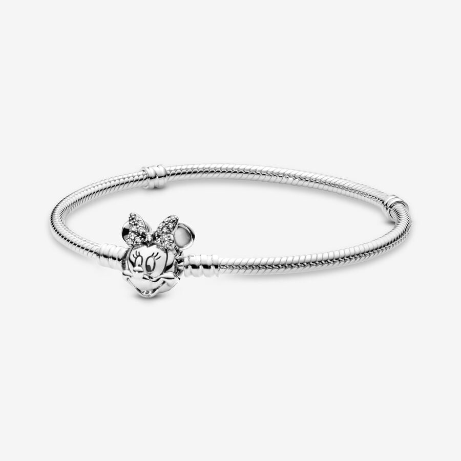 Charmes Pandora Shimmering Minnie Portrait Argent | 2085-DSHFV