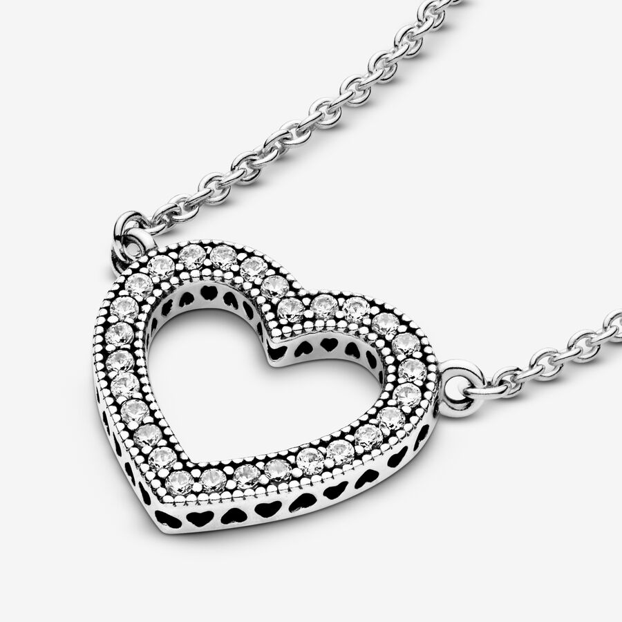 Chaîne Pandora Loving Hearts of with Clear CZ Argent | 2387-GPIBD