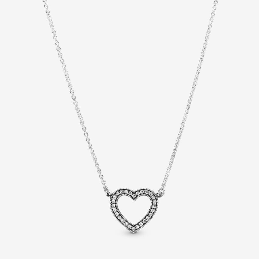 Chaîne Pandora Loving Hearts of with Clear CZ Argent | 2387-GPIBD