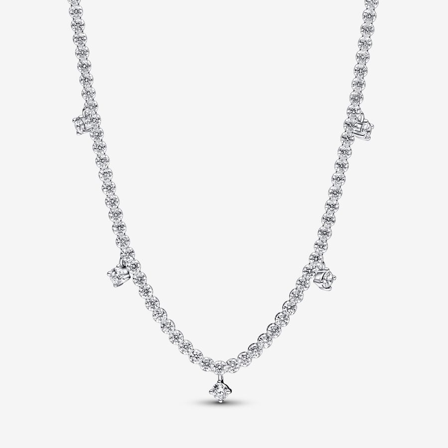 Chaîne Pandora Sparkling Collier Argent | 6319-CRGOI