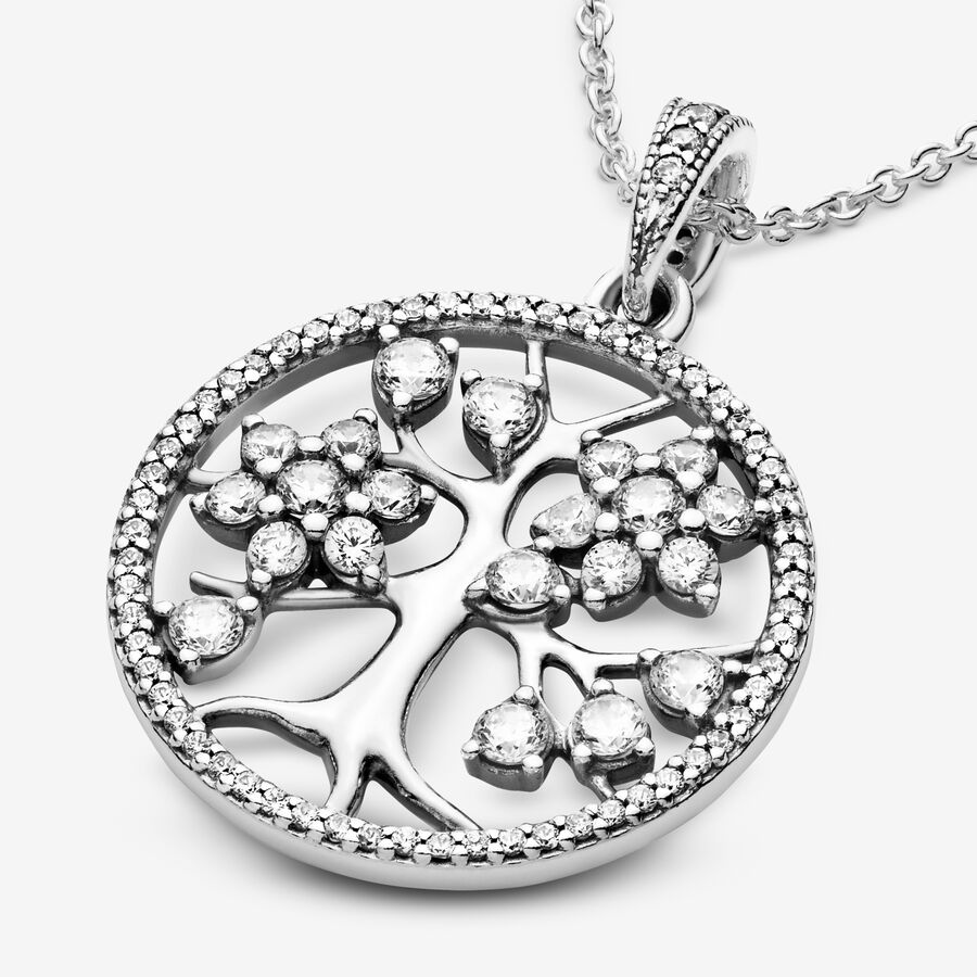 Chaîne Pandora Sparkling Family Tree Argent | 2853-FKPOB