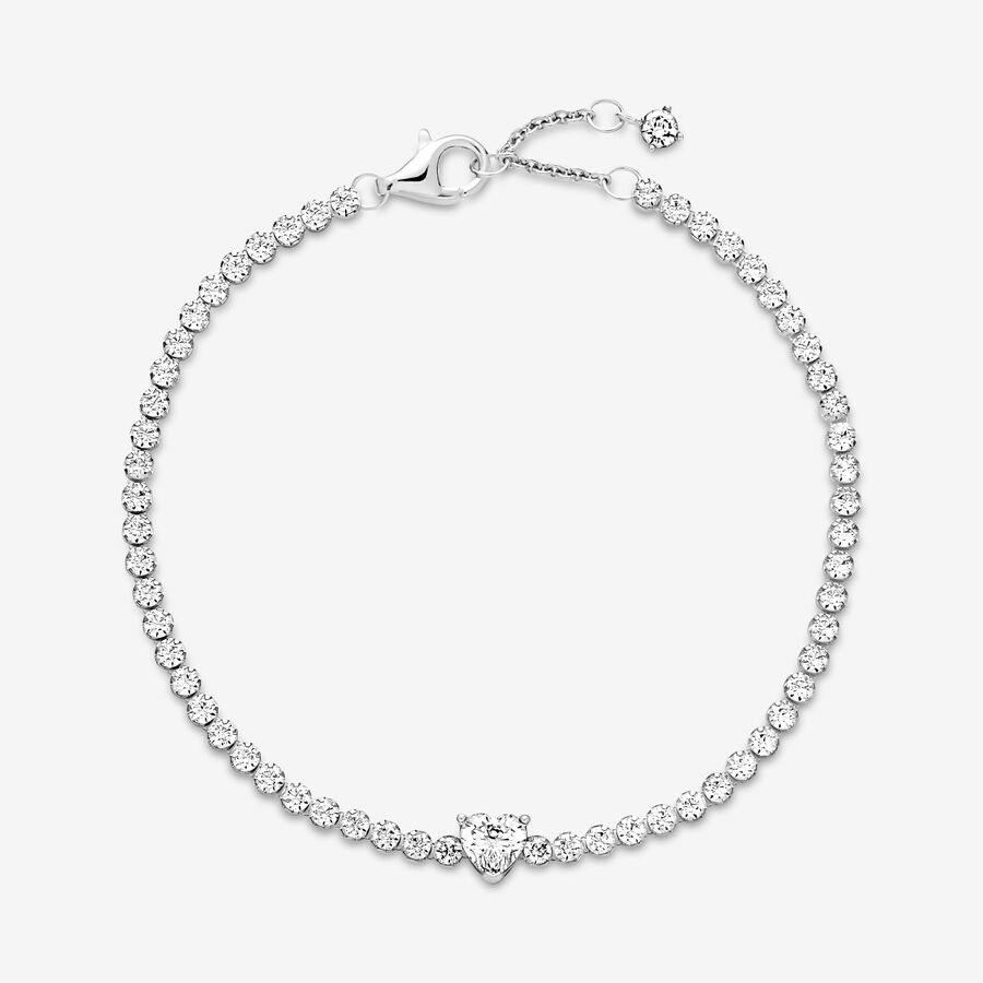 Chaîne Pandora Sparkling Tennis Argent | 4398-RAVWP