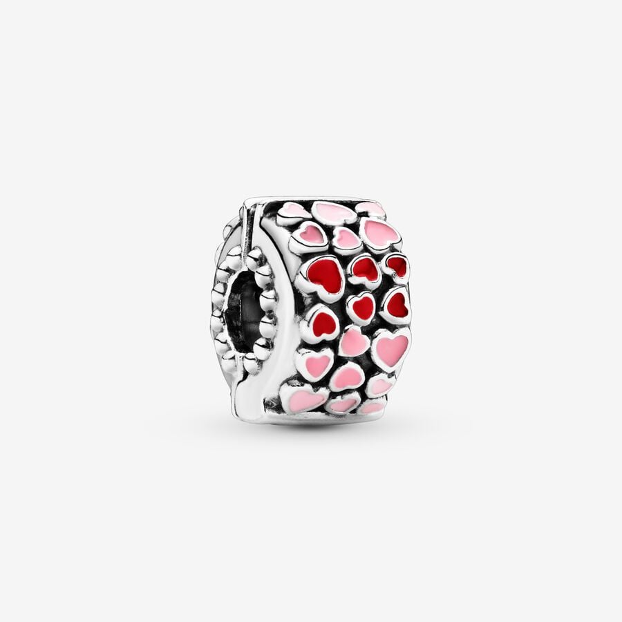 Clips Pandora Burst of Love Clip with Mixed Enamel Argent | 4915-OUVHY