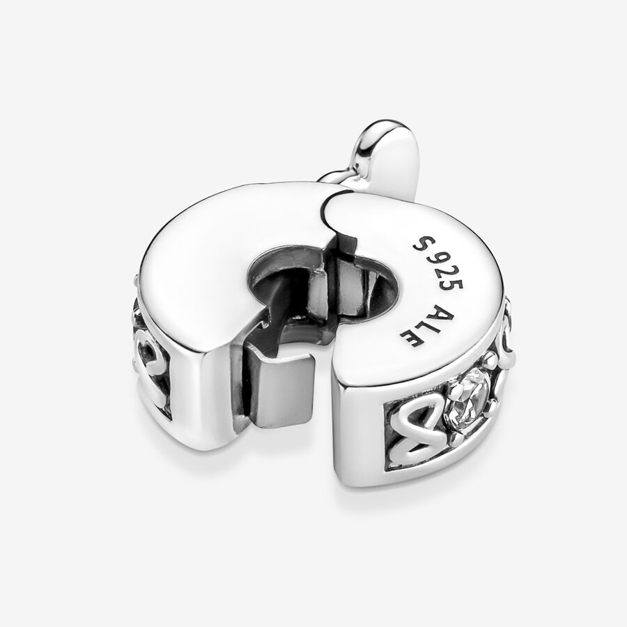 Clips Pandora Family Always Pave Clip Argent | 1438-GHRVO