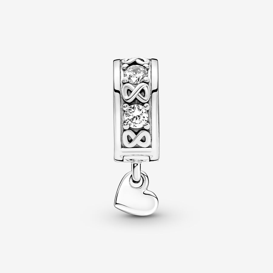 Clips Pandora Family Always Pave Clip Argent | 1438-GHRVO