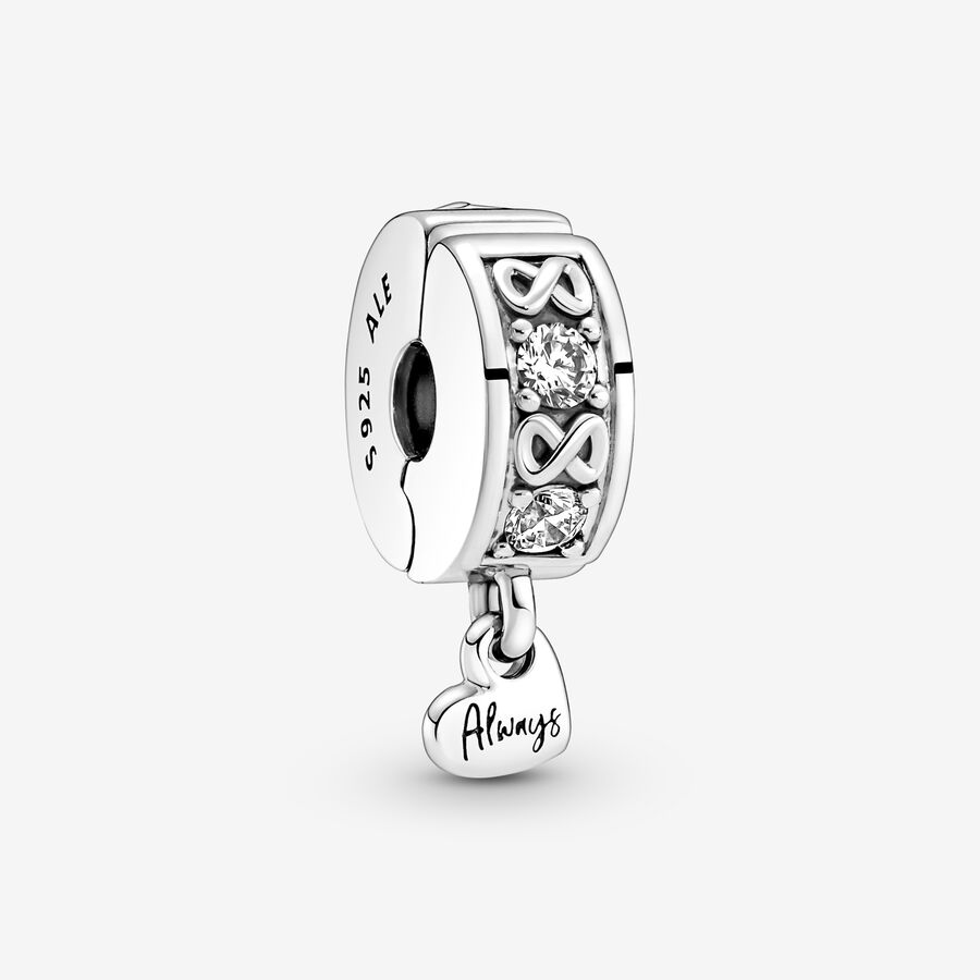 Clips Pandora Family Always Pave Clip Argent | 1438-GHRVO