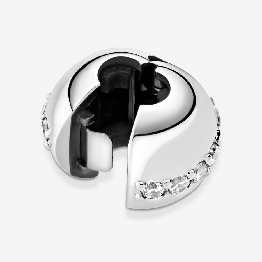 Clips Pandora Sparkling Line Clip Argent | 4157-KFBJL