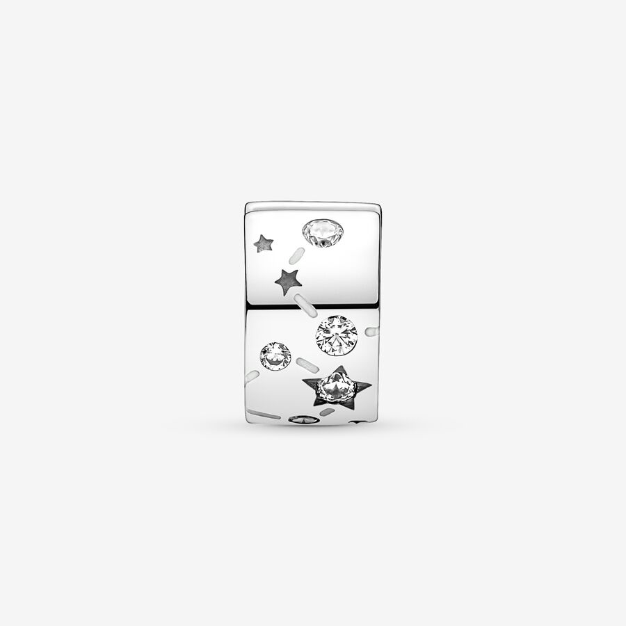 Clips Pandora Stars & Galaxy Clip Argent | 8049-VFQTG